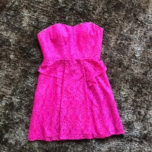 Hot pink cocktail dress, size 8